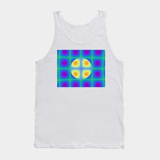 Pink and Yellow Fractal Dots and Squares Tank Top